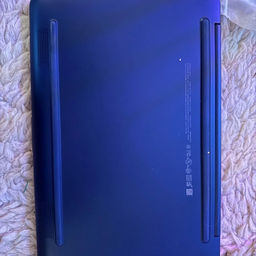 HP Blue Ultrabook with Slim Profile and Smooth Finish